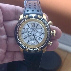 Glam Rock Rescue Team men's watch with a gold-tone stainless steel case GR90116